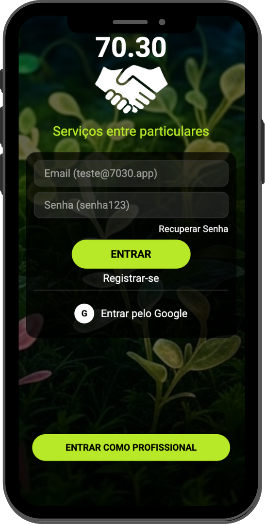 70/30 App Overview